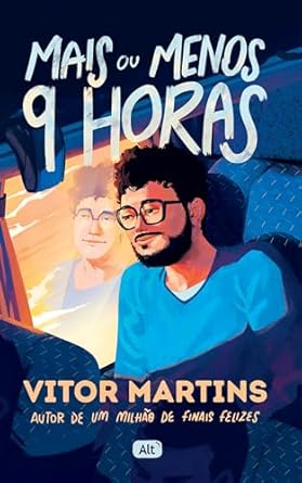 "Mais ou Menos 9 Horas" de Vitor Martins é um romance envolvente que explora os sentimentos complexos de Júnior após a morte do pai, durante uma viagem de ônibus que o confronta com seu passado, incluindo seu primeiro amor. Temas como perda e autodescoberta são abordados com sensibilidade e representatividade LGBTQIAPN+.