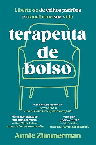 A psicoterapeuta Annie Zimmerman, Ph.D., em Terapeuta de Bolso, apresenta ferramentas práticas para enfrentar traumas, entender como o passado molda comportamentos e transformar padrões, promovendo mais propósito, resiliência e alegria. 